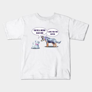 heeler and westie love Kids T-Shirt